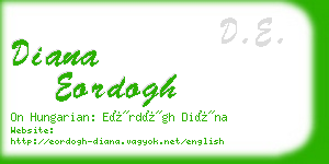 diana eordogh business card